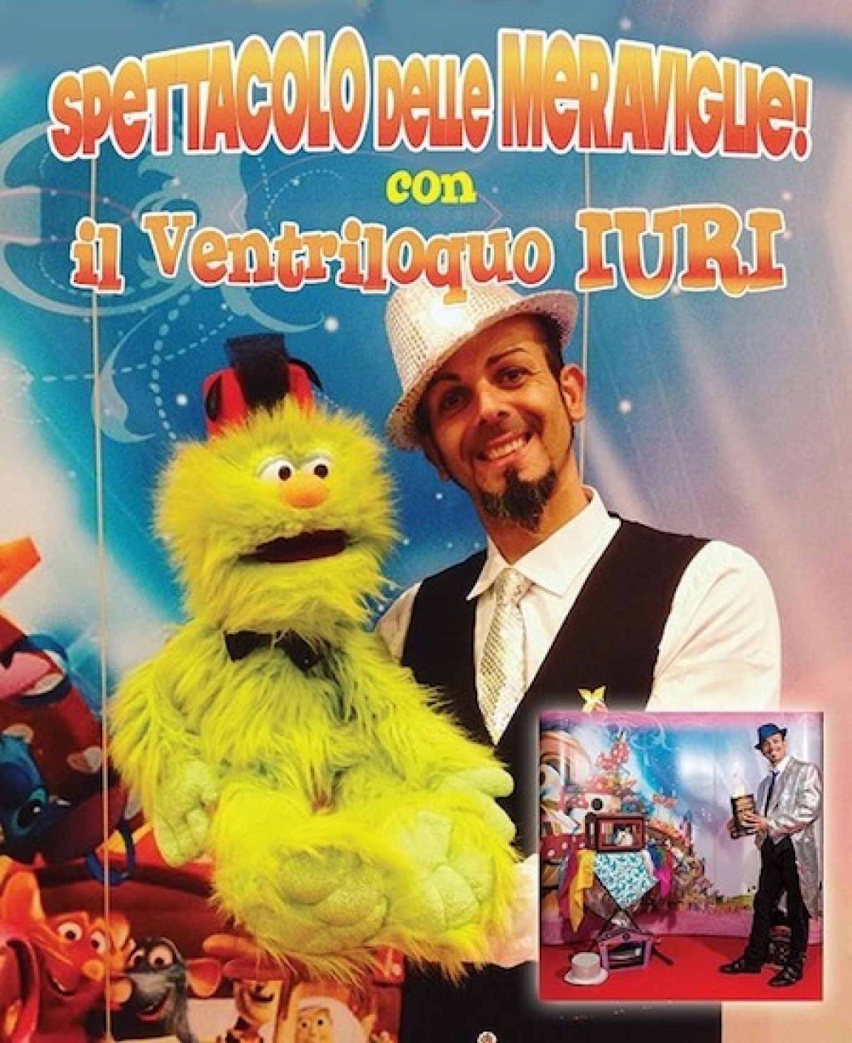 Spettacolo con ventriloquo per feste di bambini a Milano, Bergamo, Monza,  Lodi, Crema,  Brescia,  Lecco