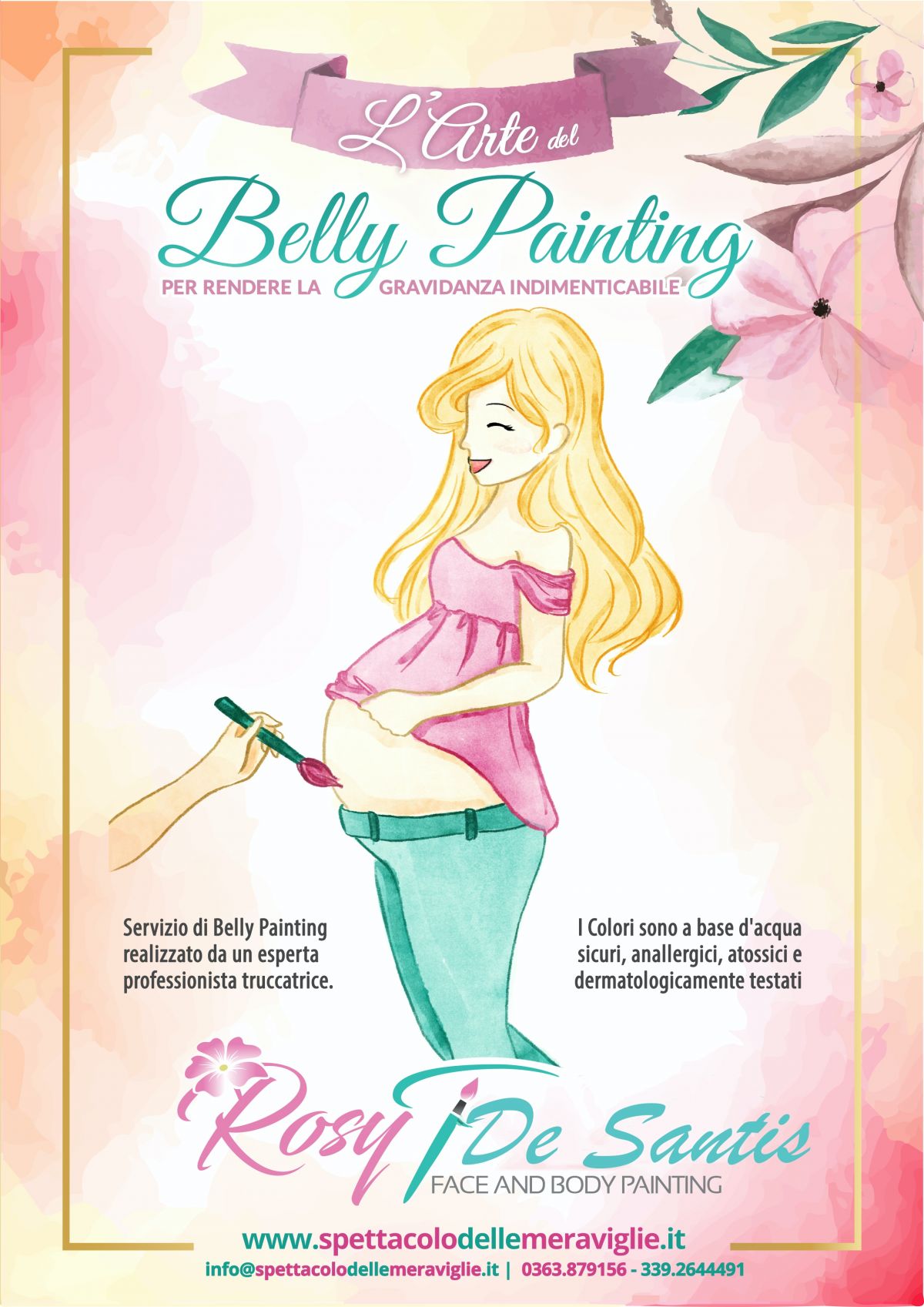 Belly Painting: l'arte di dipingere la pancia delle future mamme a Milano, Bergamo e Monza